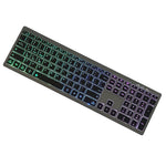 E15 Tre-tilstands trådløst tastatur 110 taster RGB-baggrundsbelysning Lydløst tastatur til kontor- og hjemmebrug