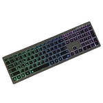 E15 Tre-tilstands trådløst tastatur 110 taster RGB-baggrundsbelysning Lydløst tastatur til kontor- og hjemmebrug
