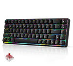 HXSJ V800 68-Key Mechanical Keyboard 2.4G Wireless/Bluetooth-compatible/Wired 3-Mode Keyboard with RGB Backlit