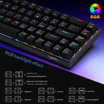 HXSJ V800 68-Key Mechanical Keyboard 2.4G Wireless/Bluetooth-compatible/Wired 3-Mode Keyboard with RGB Backlit