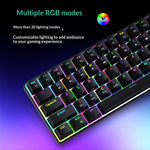HXSJ V800 68-Key Mechanical Keyboard 2.4G Wireless/Bluetooth-compatible/Wired 3-Mode Keyboard with RGB Backlit