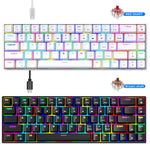 HXSJ V800 68-Key Mechanical Keyboard 2.4G Wireless/Bluetooth-compatible/Wired 3-Mode Keyboard with RGB Backlit