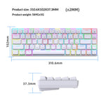 HXSJ V800 68-Key Mechanical Keyboard 2.4G Wireless/Bluetooth-compatible/Wired 3-Mode Keyboard with RGB Backlit