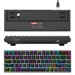 HXSJ V800 68-Key Mechanical Keyboard 2.4G Wireless/Bluetooth-compatible/Wired 3-Mode Keyboard with RGB Backlit