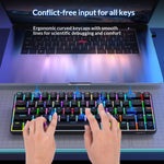 HXSJ V800 68-Key Mechanical Keyboard 2.4G Wireless/Bluetooth-compatible/Wired 3-Mode Keyboard with RGB Backlit