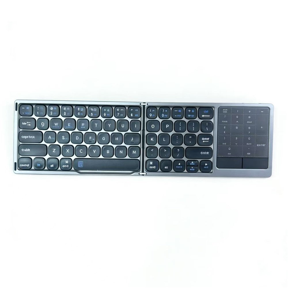 FK328T Foldable Wireless Bluetooth-compatible Keyboard 2 in 1 Numeric Keypad Touchpad for iOS Android Windows Mac
