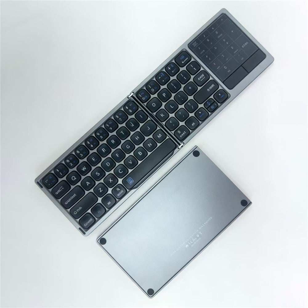 FK328T Foldable Wireless Bluetooth-compatible Keyboard 2 in 1 Numeric Keypad Touchpad for iOS Android Windows Mac