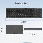 B089 ST Ultra Thin Tri-Folding Wireless Bluetooth-compatible Keyboard with Smart Trackpad for iOS / Android / Windows