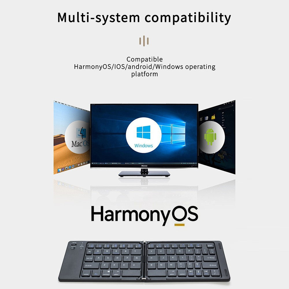 B028 Wireless Keyboard Bluetooth-compatible Foldable Keyboard for iPad Tablet Phone Laptop