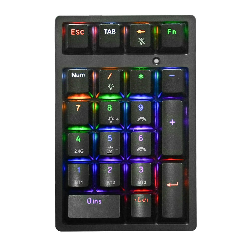 K18 21 Keys RGB Mechanical Numpad Bluetooth-compatible 3-Mode Wireless Keyboard