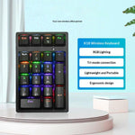 K18 21 Keys RGB Mechanical Numpad Bluetooth-compatible 3-Mode Wireless Keyboard