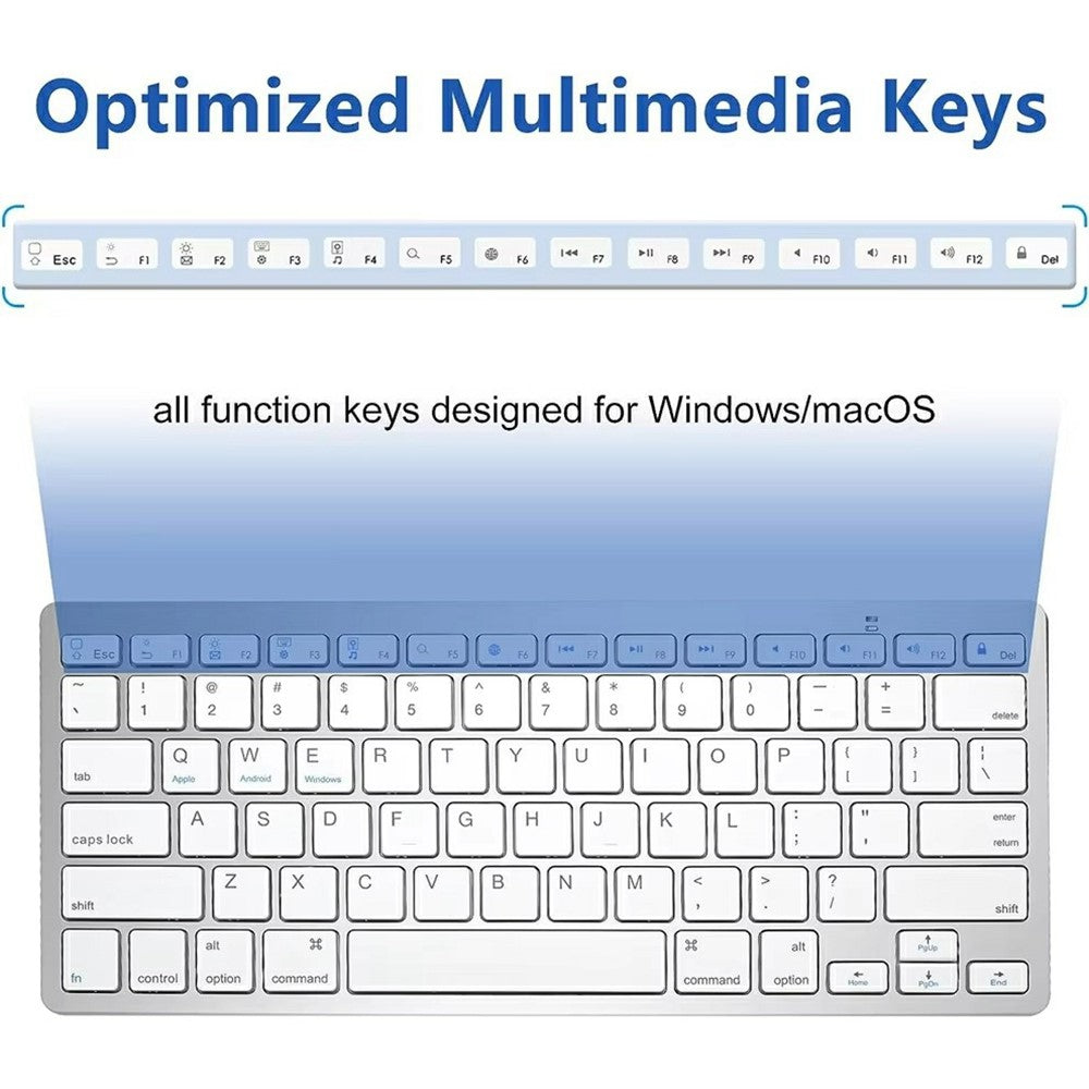 X5 78-Key Bluetooth-compatible Keyboard Ultra Thin Wireless Keyboard for Tablet PC, English Version