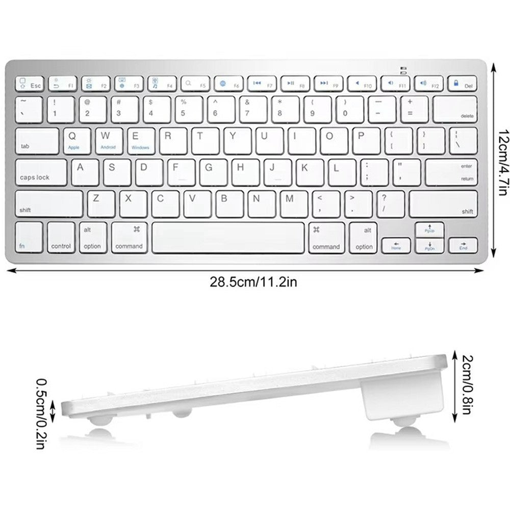 X5 78-Key Bluetooth-compatible Keyboard Ultra Thin Wireless Keyboard for Tablet PC, English Version