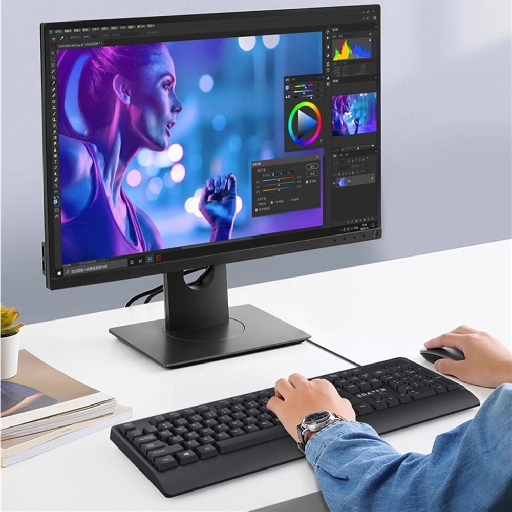 ERAZER K102 104 tangenter USB-trådbundet datortangentbord för stationär dator och företag (investerat av Lenovo)