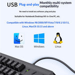 ERAZER K102 104 tangenter USB-trådbundet datortangentbord för stationär dator och företag (investerat av Lenovo)