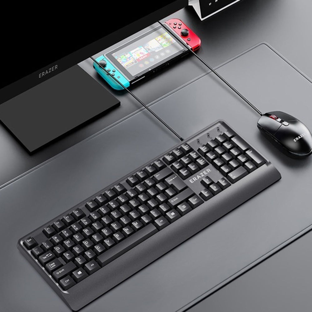 ERAZER K102 104 tangenter USB-trådbundet datortangentbord för stationär dator och företag (investerat av Lenovo)
