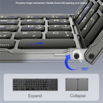 YESIDO KB49 Tri-fold Wireless Bluetooth-compatible Keyboard with Touchpad Numeric Keypad Keyboard for Phone Tablet PC