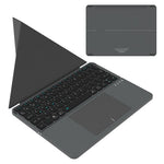 iBOX 11 Bluetooth-compatible Keyboard Foldable Leather Case Stand with Touchpad Wireless Keyboard for Tablet