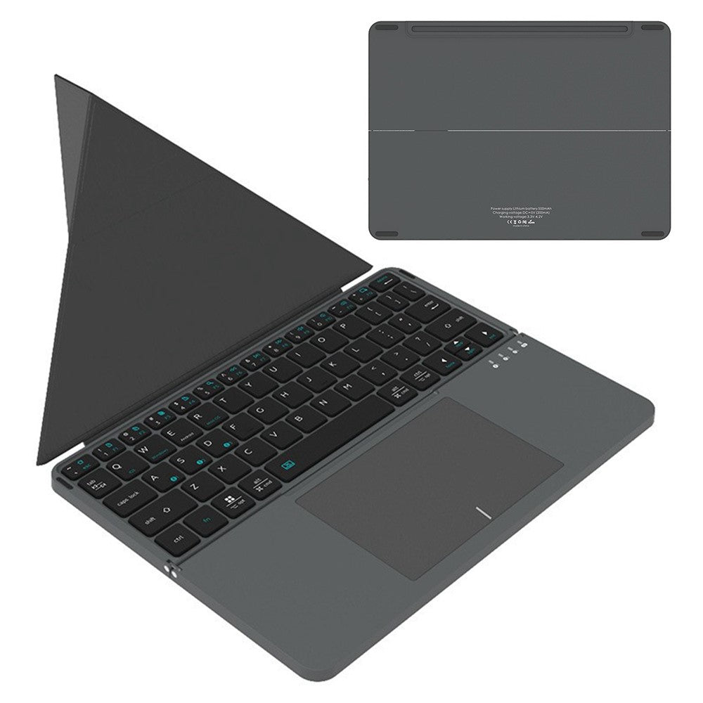 iBOX 11 Bluetooth-compatible Keyboard Foldable Leather Case Stand with Touchpad Wireless Keyboard for Tablet