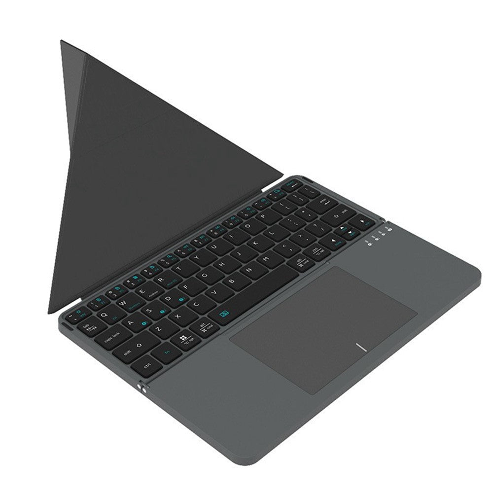 iBOX 11 Bluetooth-compatible Keyboard Foldable Leather Case Stand with Touchpad Wireless Keyboard for Tablet