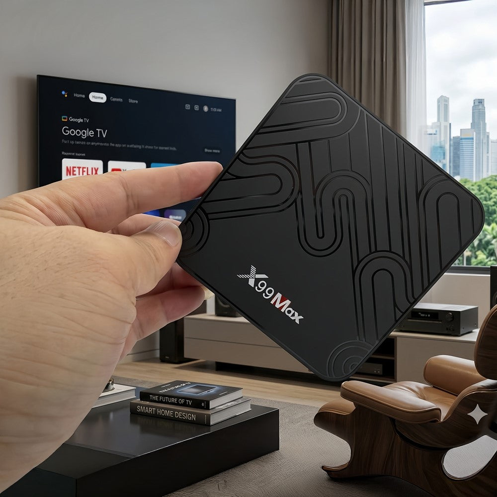 X99 MAX 2+8GB Android 14 TV Box RK3518 WiFi 6 4K HD Medieafspiller med Bluetooth-kompatibel 5.0 Stemmefjernbetjening