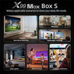 X99 MAX 2+8GB Android 14 TV Box RK3518 WiFi 6 4K HD Medieafspiller med Bluetooth-kompatibel 5.0 Stemmefjernbetjening