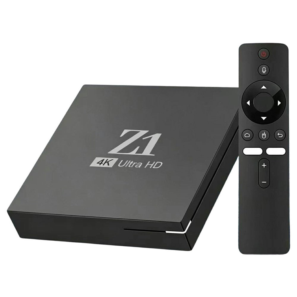 Z1 2+16GB Android 15.0 TV Box 4K Ultra HD WiFi 6 Dual Band 2.4G / 5G Bluetooth-kompatibel stemmefjernbetjening