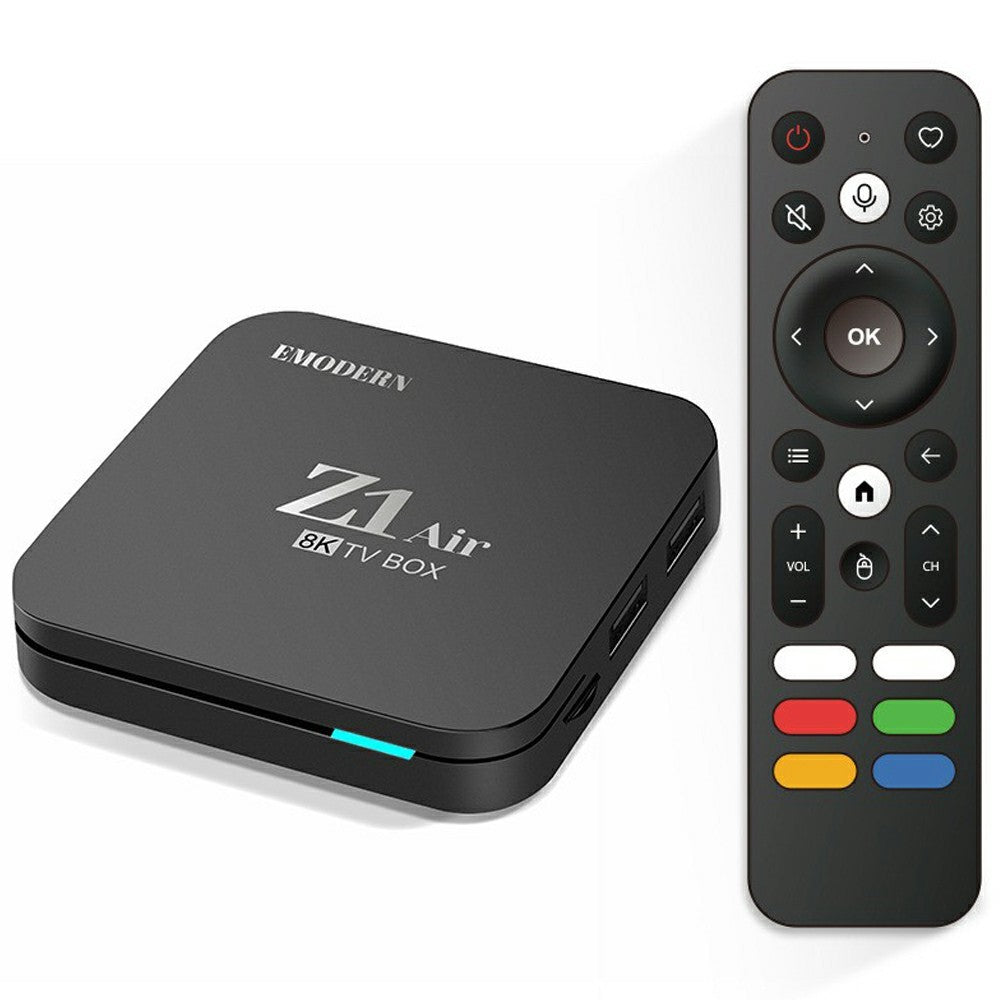EMODERN Z1 AIR 2+16GB Android 15.0 TV Box 8K Ultra HD 2.4G / 5G WiFi Bluetooth-kompatibel stemmefjernbetjening