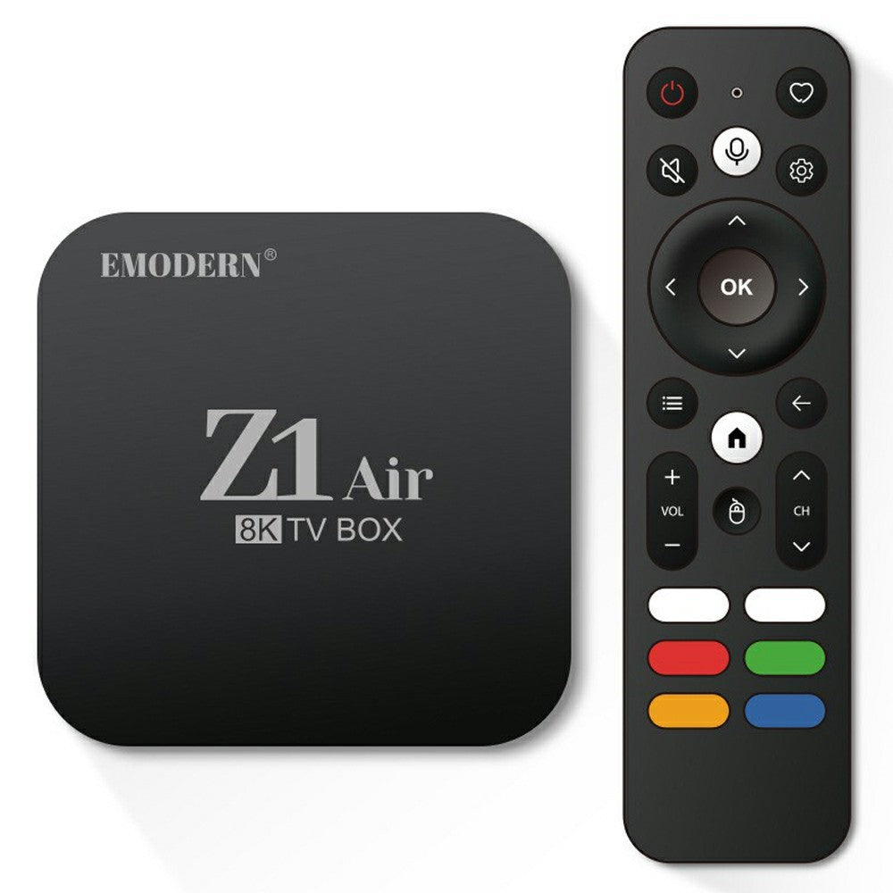 EMODERN Z1 AIR 2+16GB Android 15.0 TV Box 8K Ultra HD 2.4G / 5G WiFi Bluetooth-kompatibel stemmefjernbetjening