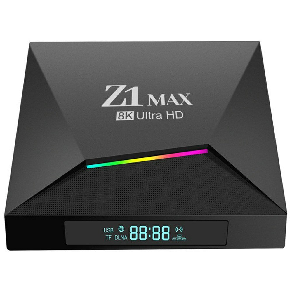 Z1 MAX 2+16GB Android 15.0 TV-boks 8K Ultra HD Dual Band WiFi 6 2.4G / 5G Bluetooth-kompatibel stemmefjernbetjening til hjemmeunderholdning