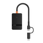 ADS-315 iP + Type-C 2 in 1 to SD / TF / MS / CF Card Reader USB 3.0 5Gbps Hub for Photography Office Travel