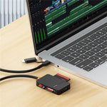 ADS-315 iP + Type-C 2 in 1 to SD / TF / MS / CF Card Reader USB 3.0 5Gbps Hub for Photography Office Travel