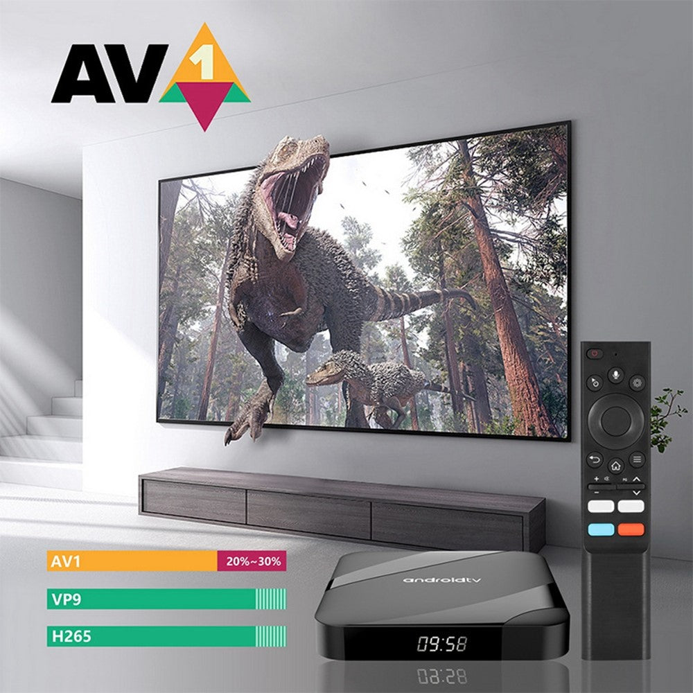 TV98 RK3528 4+32GB Android TV-boks 2.4G / 5G WiFi6 Bluetooth-kompatibel 8K UHD Medieafspiller