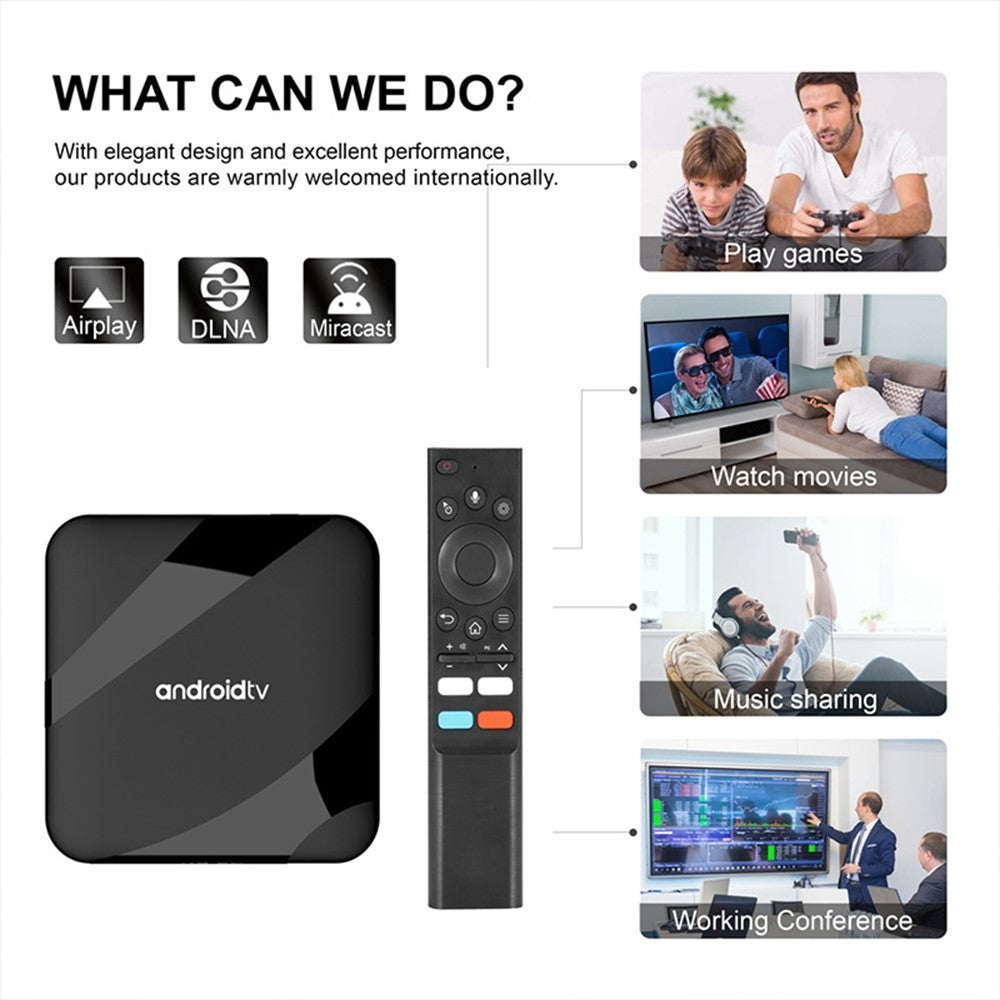 TV98 RK3528 4+32GB Android TV-boks 2.4G / 5G WiFi6 Bluetooth-kompatibel 8K UHD Medieafspiller