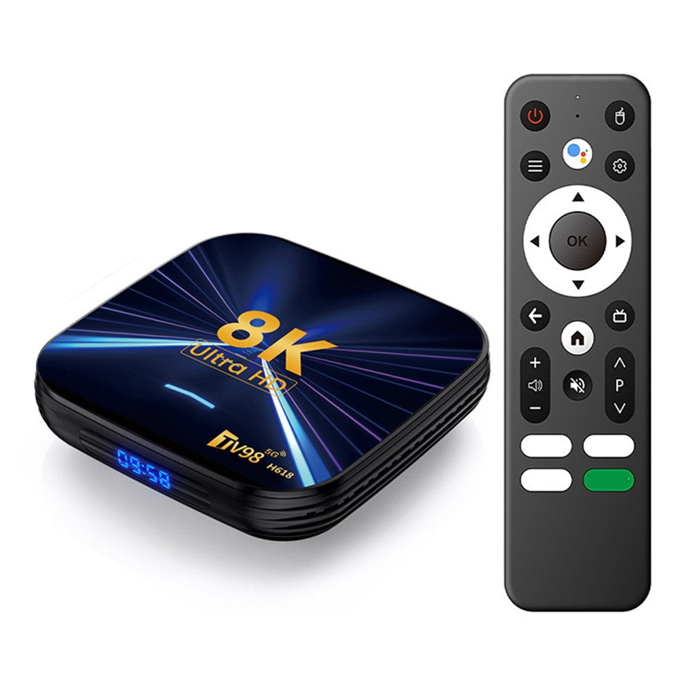 TV98 H618 4+32GB Android 14.0 TV-boks, 8K Ultra HD, dual-band WiFi, streamingmedieafspiller til hjemmeunderholdning