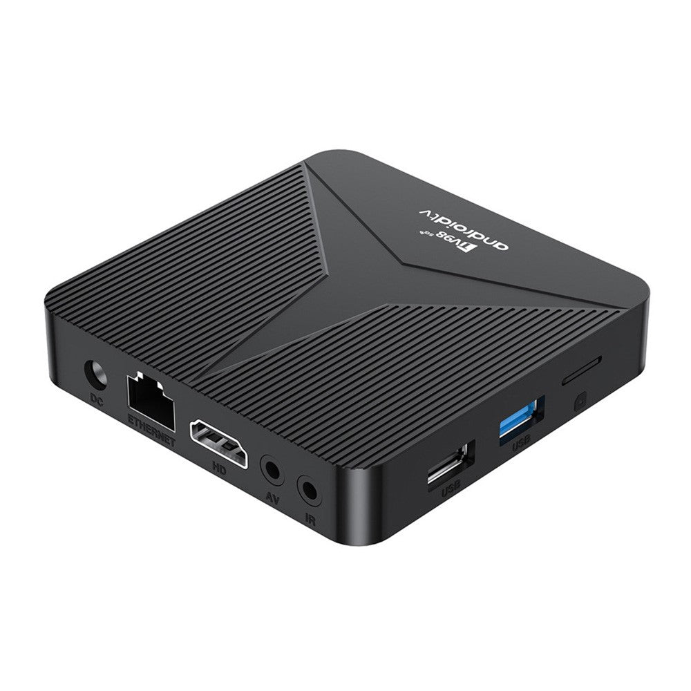TV98 RK3518 Android TV Box Rockchip Quad Core 2+16GB Dual Band WiFi Bluetooth-kompatibel stemmefjernbetjening til Hjemmeunderholdning