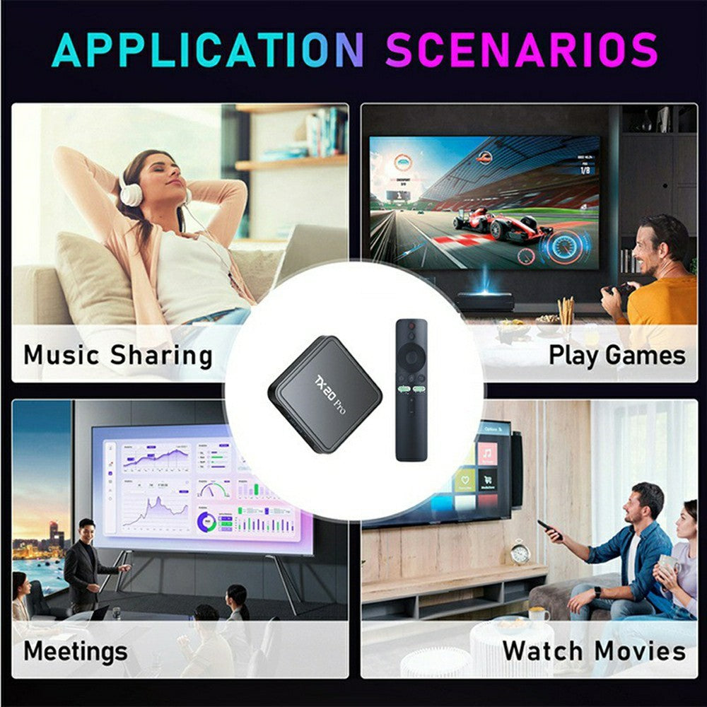 TX20 Pro 16+256GB Android 15 TV-boks 12K Ultra HD Dual WiFi Bluetooth-kompatibel stemmefjernbetjening medieafspiller