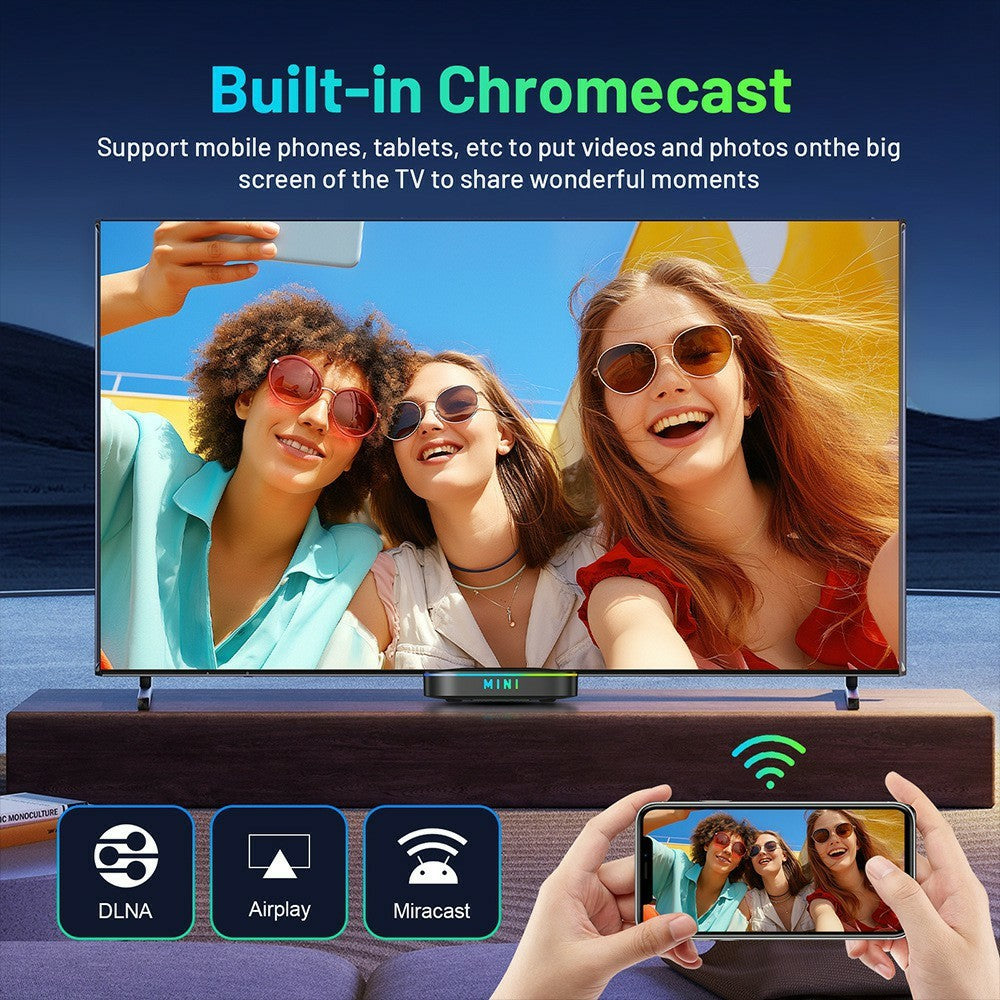 TV98 ATV MINI Android TV Box Rockchip RK3518 2+16GB 8K HDR Dual WiFi Bluetooth-compatible 5.0 Streaming Media Player