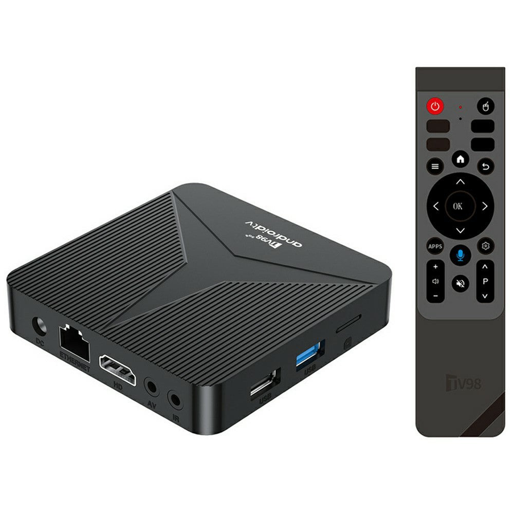 TV98 RK3518 Android 14.0 TV Box 2+16GB 8K Video Decoding HDR10+ Dual WiFi Bluetooth-compatible 5.0 Gigabit Ethernet Media Player