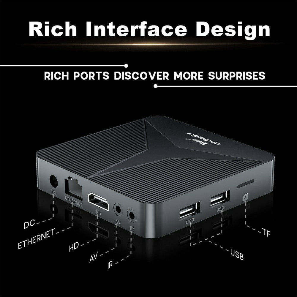 TV98 RK3518 Android 14.0 TV Box 2+16GB 8K Video Decoding HDR10+ Dual WiFi Bluetooth-compatible 5.0 Gigabit Ethernet Media Player
