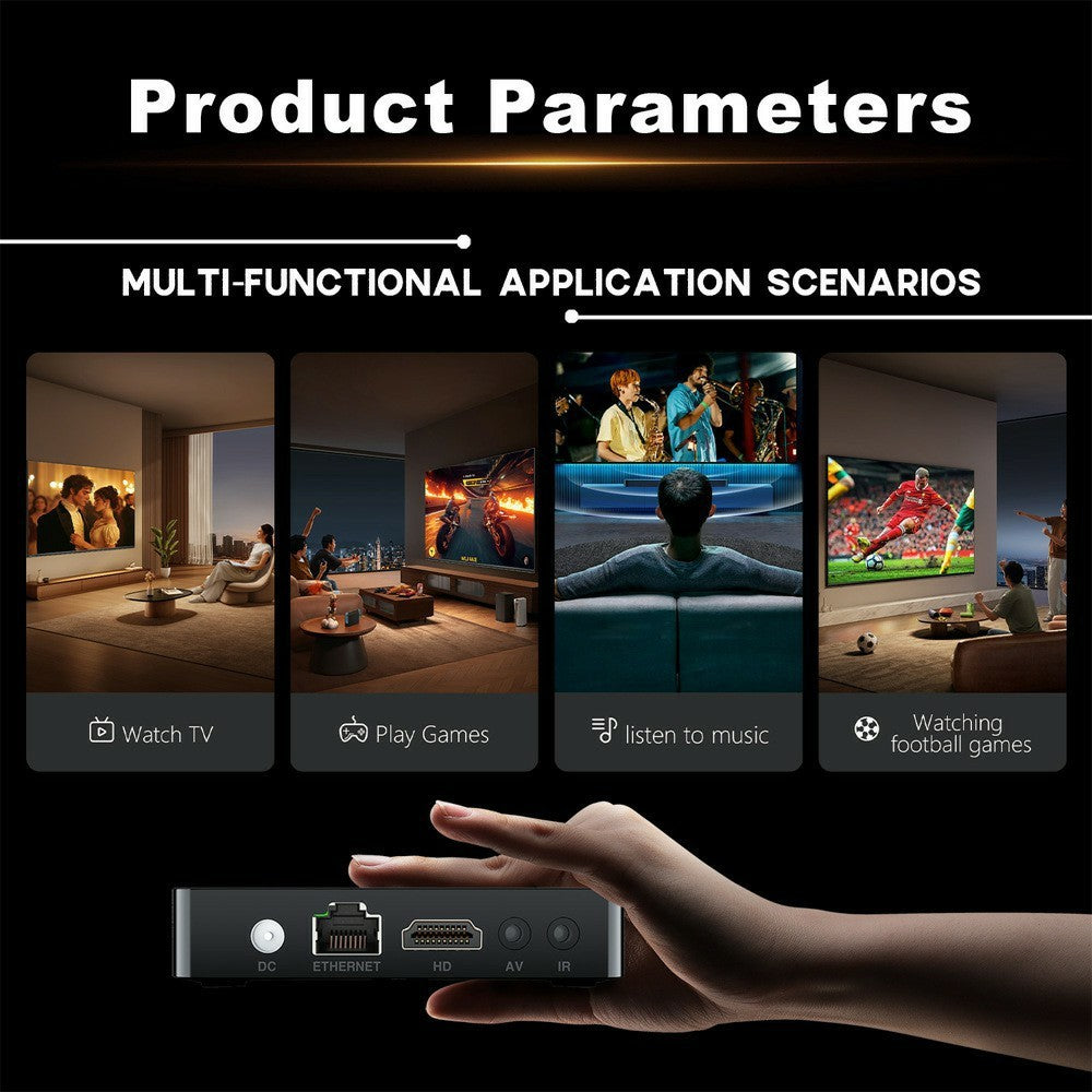 TV98 RK3518 Android 14.0 TV Box 2+16GB 8K Video Decoding HDR10+ Dual WiFi Bluetooth-compatible 5.0 Gigabit Ethernet Media Player