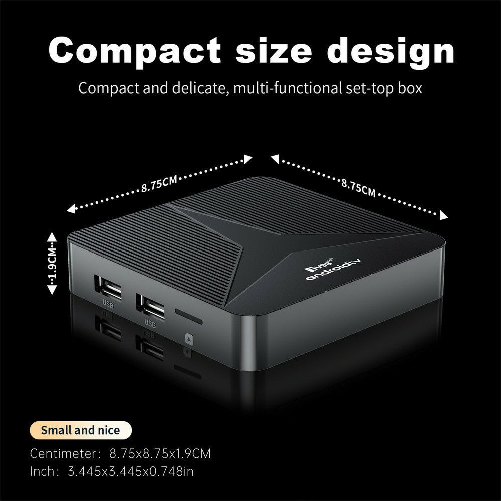 TV98 RK3518 Android 14.0 TV Box 2+16GB 8K Video Decoding HDR10+ Dual WiFi Bluetooth-compatible 5.0 Gigabit Ethernet Media Player