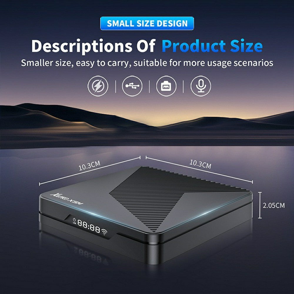 X88 PRO X5M 2+16GB Android 14 TV Box S905 6nm 4K HDR10+ WiFi 6 Bluetooth-kompatibel 5.0 med stemmefjernbetjening til streaming