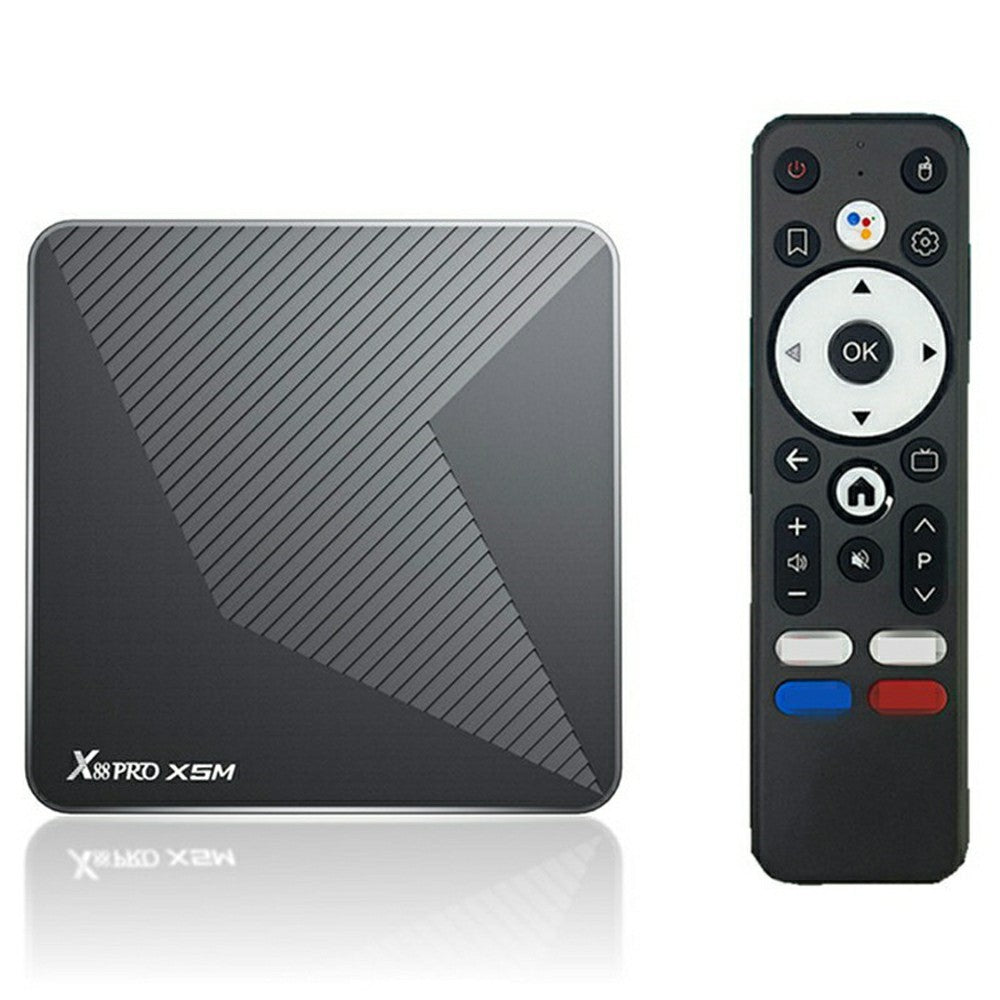 X88 PRO X5M 2+16GB Android 14 TV Box S905 6nm 4K HDR10+ WiFi 6 Bluetooth-kompatibel 5.0 med stemmefjernbetjening til streaming