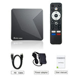 X88 PRO X5M 4+32GB Android 14 TV Box S905 6nm 4K HDR10+ WiFi 6 Bluetooth-compatible 5.0 with Voice Remote Control for Streaming