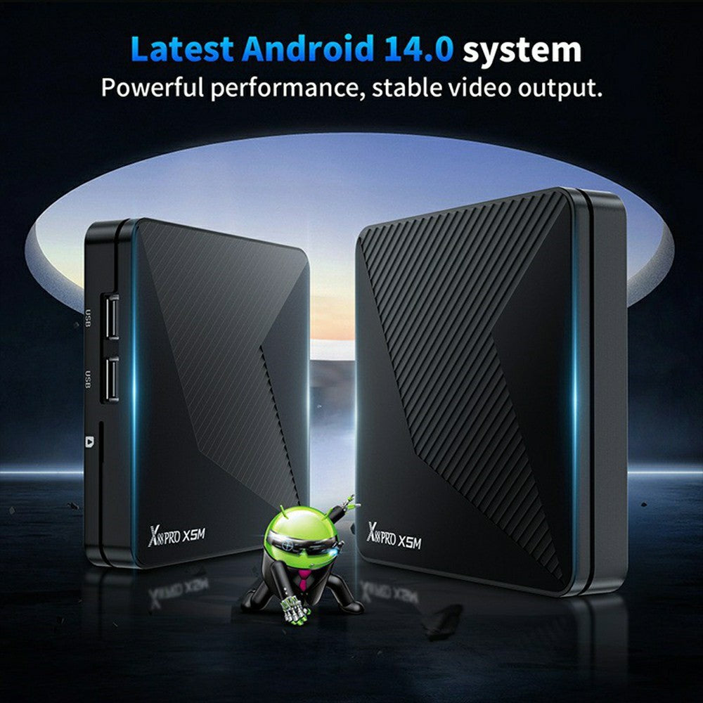 X88 PRO X5M 4+32GB Android 14 TV Box S905 6nm 4K HDR10+ WiFi 6 Bluetooth-compatible 5.0 with Voice Remote Control for Streaming