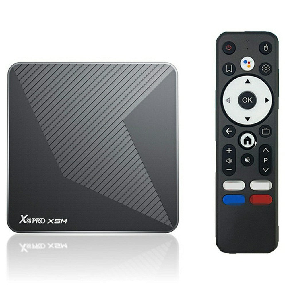X88 PRO X5M 4+32GB Android 14 TV Box S905 6nm 4K HDR10+ WiFi 6 Bluetooth-compatible 5.0 with Voice Remote Control for Streaming
