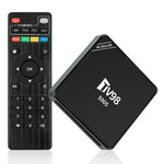 TV98 S905 8+128GB 4K Ultra HD Android 12.1 Smart TV-boks med 2.4G WiFi, 100M Ethernet, dobbelt HD AV-udgang og fjernbetjening