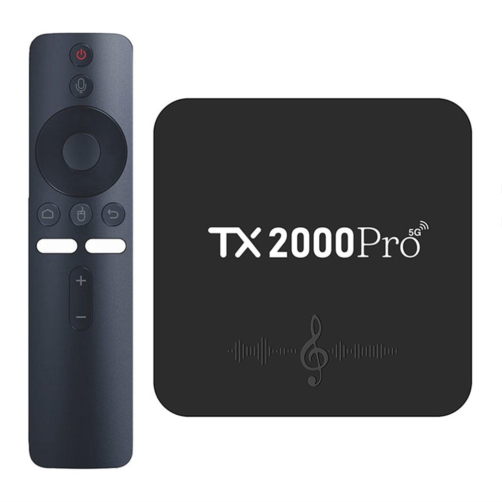 TX2000Pro 16+256GB Android TV Box 4K UHD Quad Core A53 Dual WiFi BT5.0 Medieafspiller til Home Entertainment