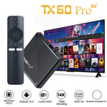 TX60 Pro 5G 16+256GB Android TV Box 14K Afkodning Dual Band WiFi Bluetooth-kompatibel Stemmefjernbetjening til Hjemmeunderholdning